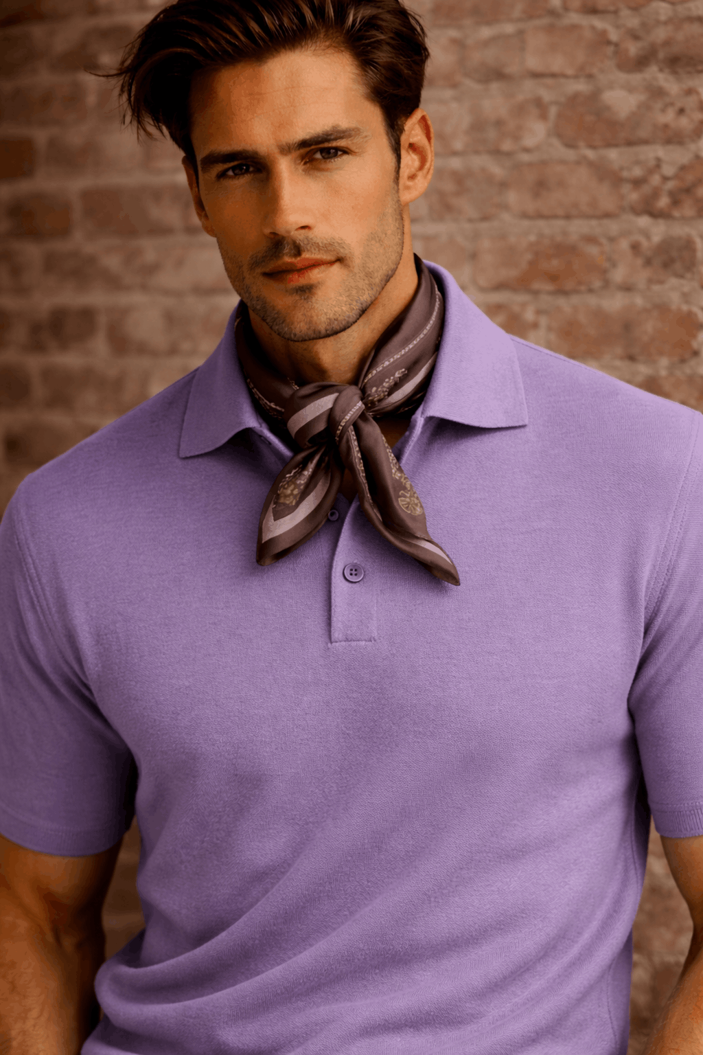Classic 100% Cashmere Button Down Purple Sweater