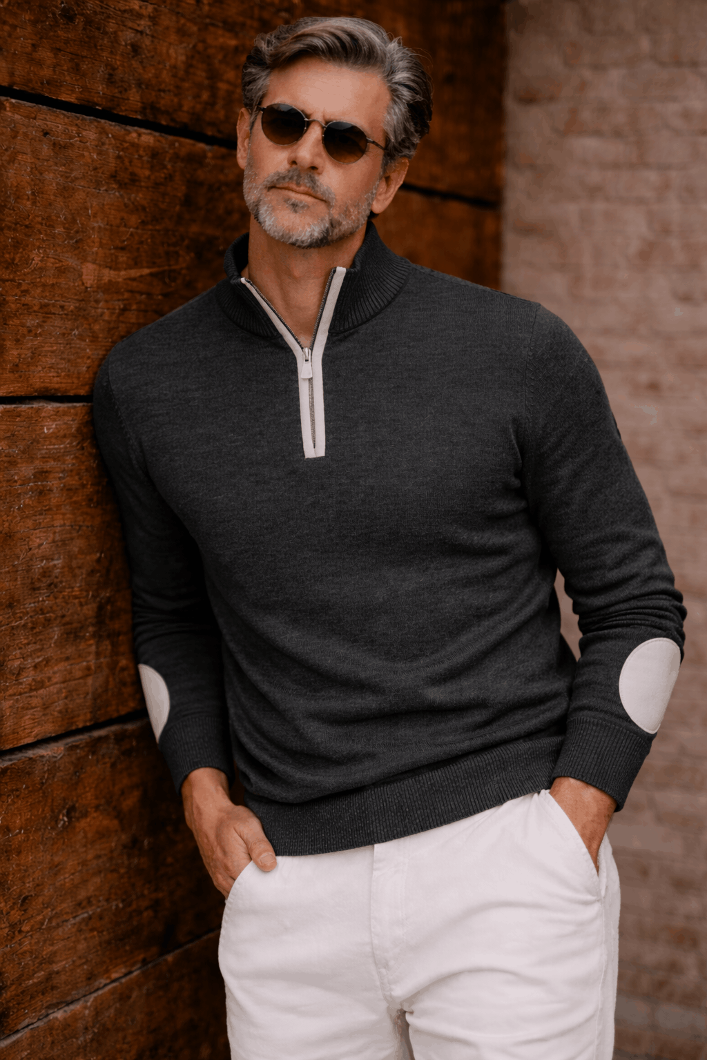 Classic Cashmere Half Zip Sweater