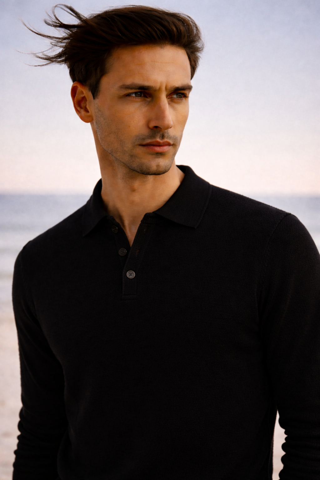 Black Button Down 100% Cashmere