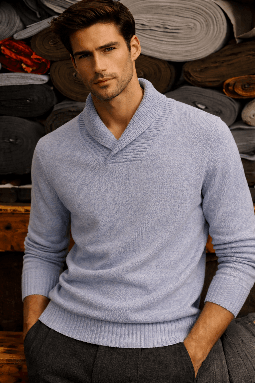 Style Collar Long Sleeves Sweater - Image 2