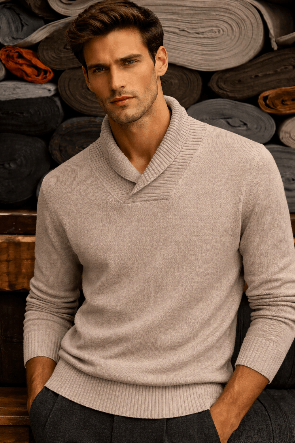 Style Collar Long Sleeves Sweater - Image 4