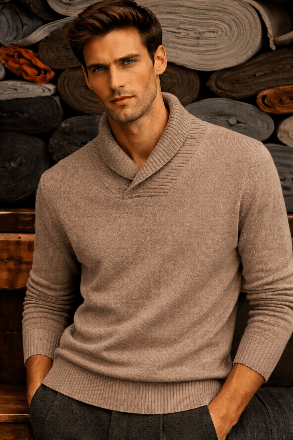 Style Collar Long Sleeves Sweater - Image 5